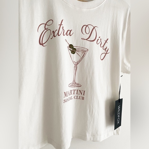 Wildfox “Extra Dirty Martini Social Club” Graphic Tee – Size Small - Picture 3 of 11